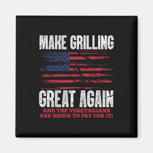 Grilling Great Again Funny Trump Bbq Pit Master Magnet