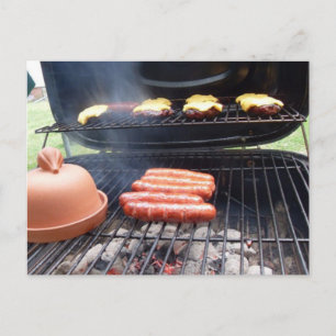 Grilling Hamburgers and Hot Dogs Card