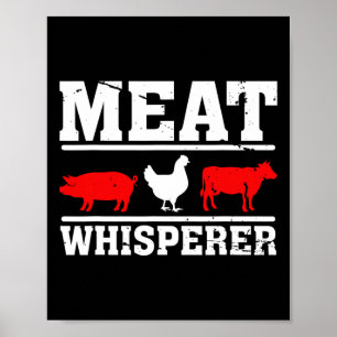 Grilling - Meat Whisperer Funny Bbq Chef Gift Poster