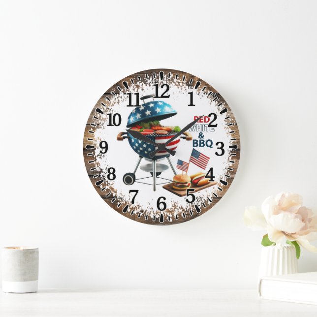 Grilling Time Large Clock (Home)