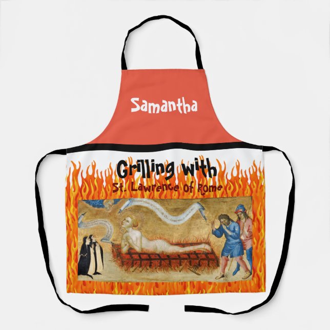 Grilling with St. Lawrence All-Over Print Apron (Front)