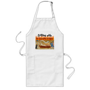 Grilling with St. Lawrence of Rome (M 022) Long Apron