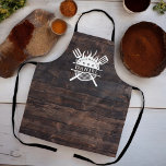 Grillmaster BBQ Rustic Dark Wood Print  Apron<br><div class="desc">Elevate your BBQ game with the Grillmaster BBQ Rustic Dark Wood Print Apron. Crafted for comfort and style, this apron features a striking dark wood print design that brings rustic charm to your cooking experience. It's perfect for protecting your clothes while grilling, baking, or cooking. With adjustable straps and spacious...</div>