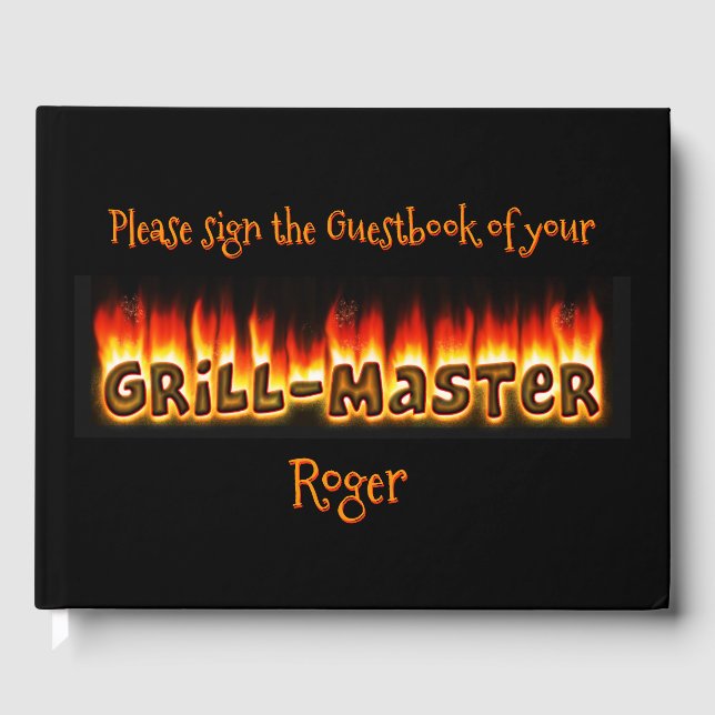 Grillmaster (customisable) guest book (Front)