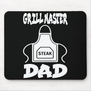 Grillmaster Dad Bbq Grill Barbecue Smoker Meat 3 Mouse Pad
