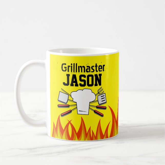 Grillmaster Dad Grilling Coffee Mug (Left)