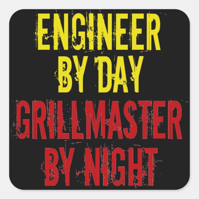 Grillmaster Engineer with Yellow Square Sticker (Front)