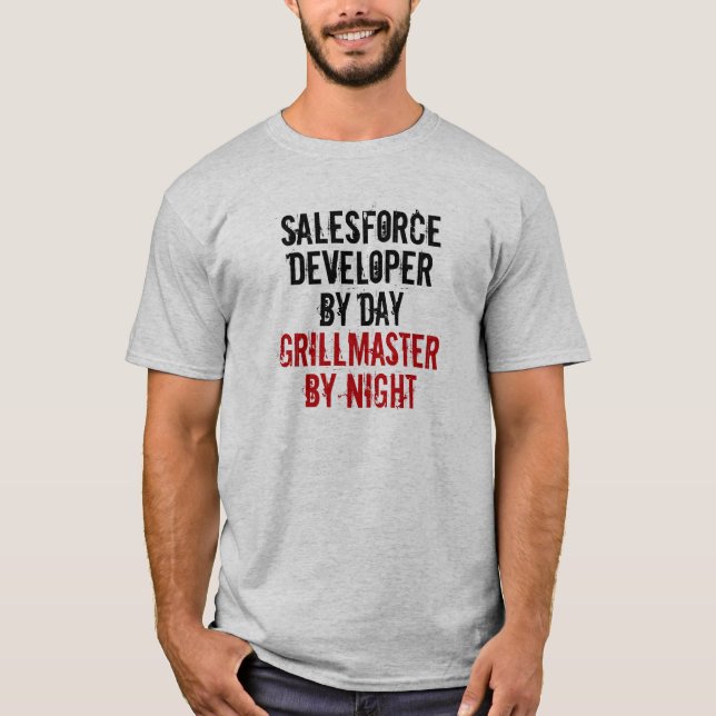 Grillmaster Salesforce Developer T-Shirt (Front)