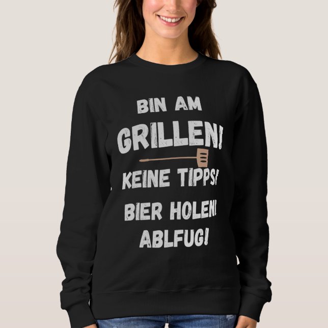 Grillmeister Barbecue  Grill Saying Beer Get Sweatshirt (Front)