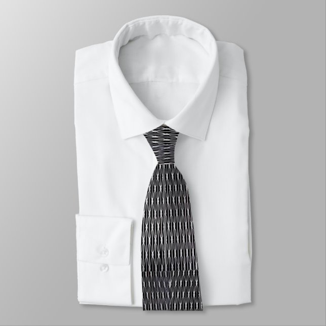 Grillwork Abstract Neck Tie (Tied)