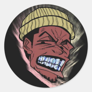 Grillz Keychain Classic Round Sticker