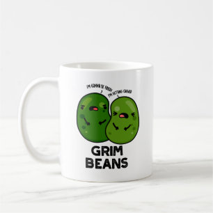 Grim Beans Funny Veggie Puns  Coffee Mug