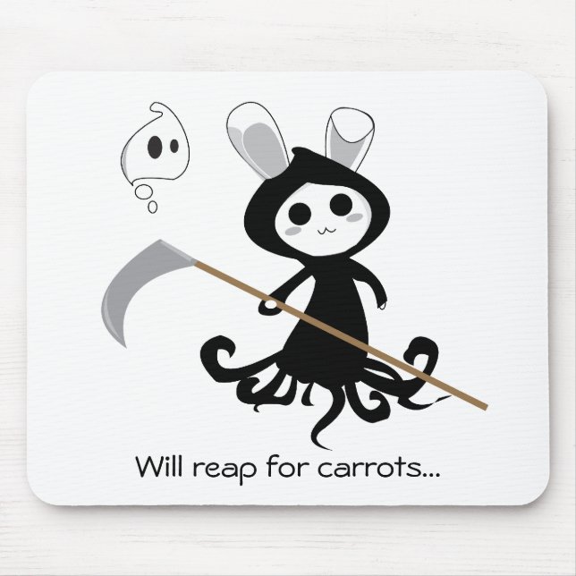 Grim Bunny Mouse Pad (Front)