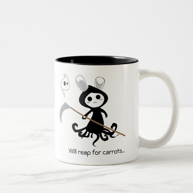 Grim Bunny Two-Tone Coffee Mug (Right)