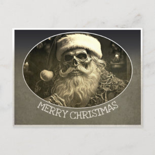 Grim Christmas - Skeleton Santa  65609 Holiday Postcard