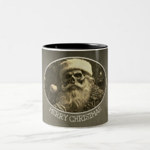 Grim Christmas - Skeleton Santa  65609 Two-Tone Coffee Mug