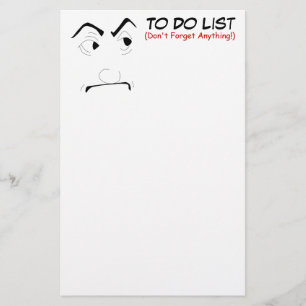Grim Faced To Do List Template Stationery