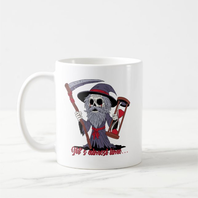 Grim Father Time Coffee Mug (Left)