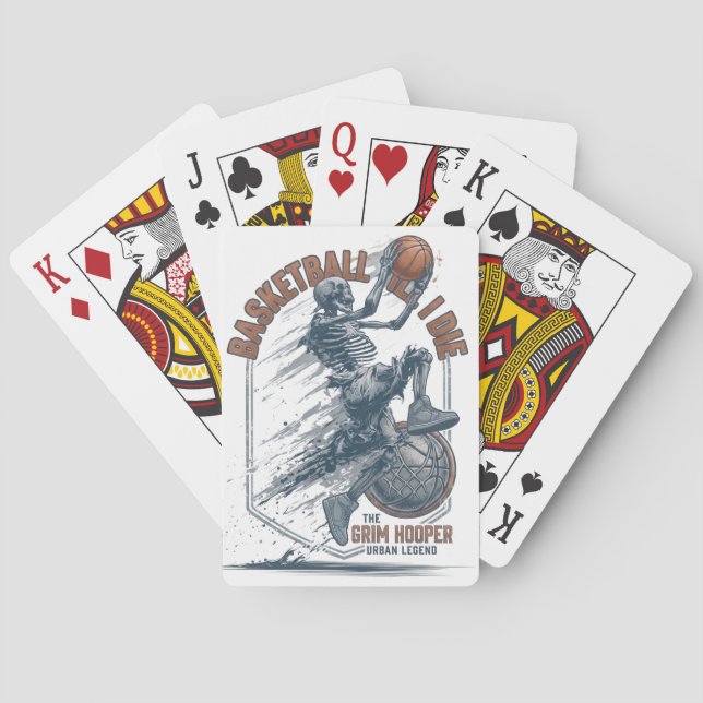 Grim Hooper Skeleton Basketball Urban Legend  Playing Cards (Back)