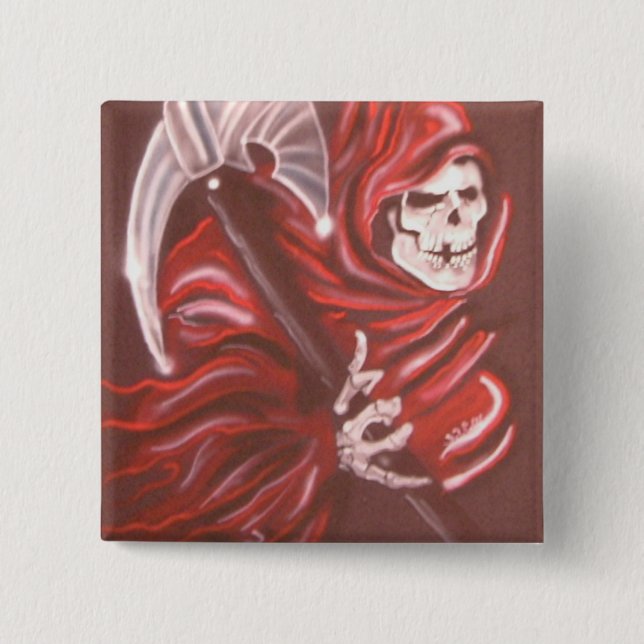 Grim Reaper 2 15 Cm Square Badge (Front)
