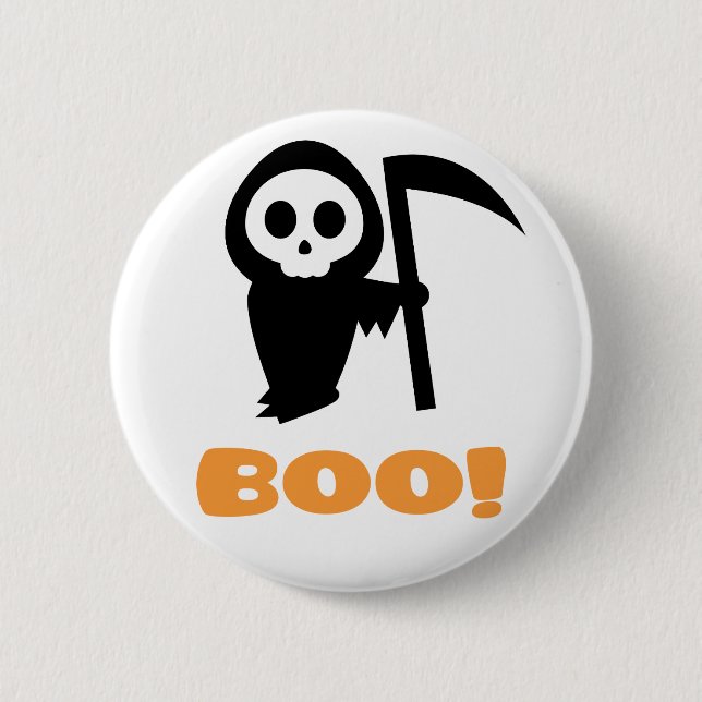 Grim Reaper 6 Cm Round Badge (Front)