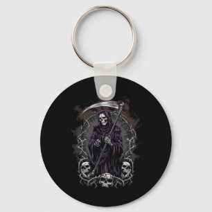 Grim Reaper Artwork Horror Halloween Key Ring