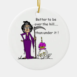 Grim Reaper Birthday Humour Ceramic Ornament