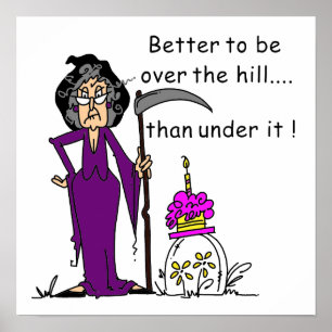 Grim Reaper Birthday Humour Poster