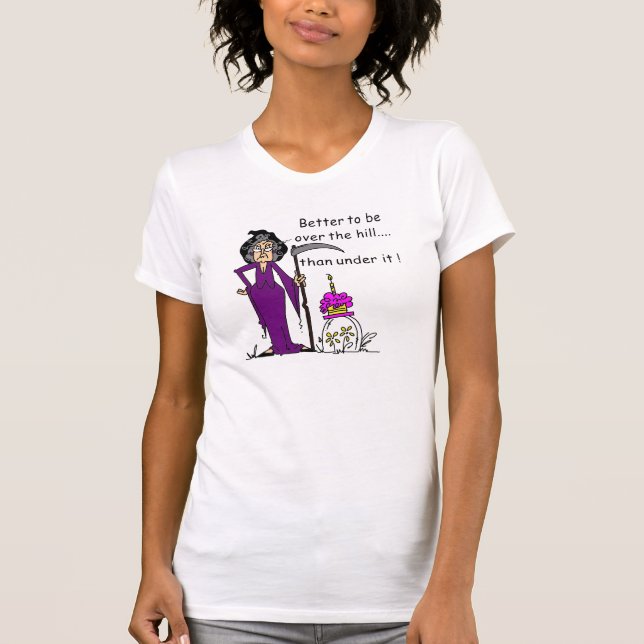 Grim Reaper Birthday Humour T-Shirt (Front)