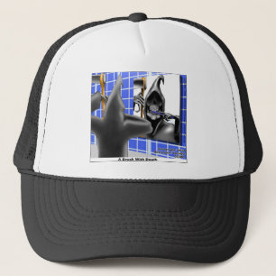 Grim Reaper Brush W/Death Funny Tees Mugs & Gifts Trucker Hat