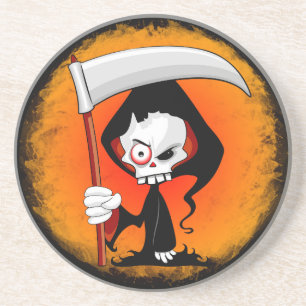 Grim Reaper Cartoon  Coaster