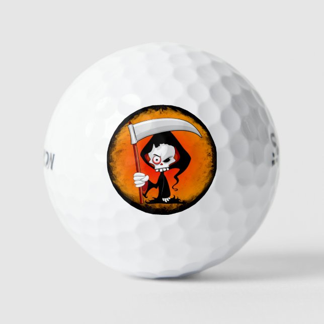 Grim Reaper Cartoon  Golf Balls (Front)