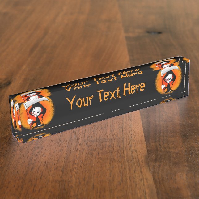 Grim Reaper Cartoon  Nameplate (Side)