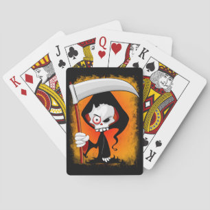 Grim Reaper Cartoon Water Bottle Playing Cards