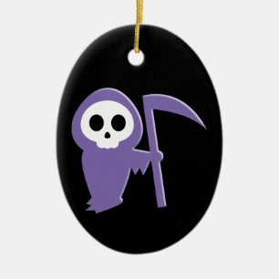 Grim Reaper Ceramic Ornament