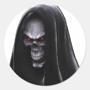 Grim Reaper Classic Round Sticker