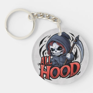 Grim Reaper Coilover Scythe Car Keychain Acrylic G