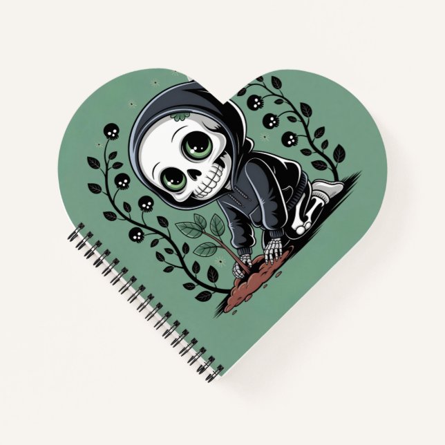 Grim Reaper Cute Notebook (Front)