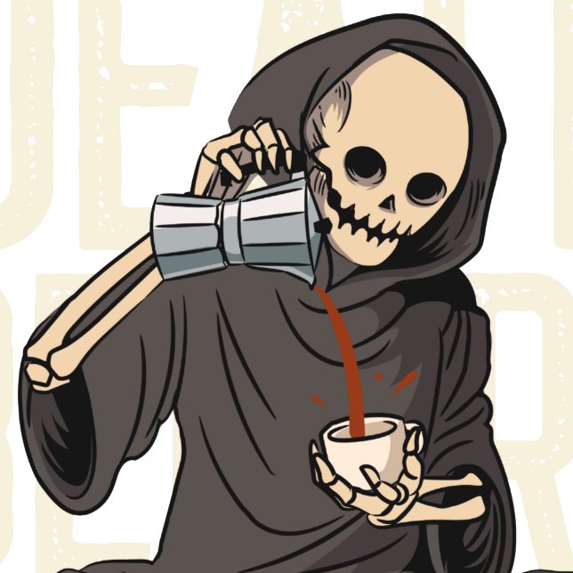 Grim Reaper Death Before Decaffeinated Coffee Love T-Shirt (Creator Uploaded)