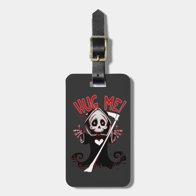 Grim Reaper Death Luggage Tag (Front Vertical)