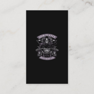 grim reaper death motor club business card