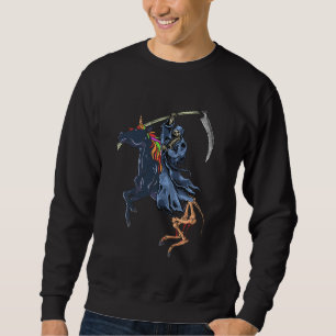 Grim Reaper Death Riding Unicorn Zombiecorn Hallow Sweatshirt