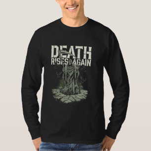 Grim Reaper Death Rises Again Cracked Earth Art Ap T-Shirt