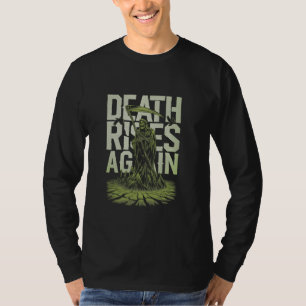 Grim Reaper Death Rises Again Cracked Earth Art Ap T-Shirt