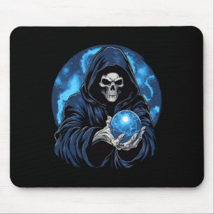 Grim Reaper Death Skeleton Halloween Mouse Pad