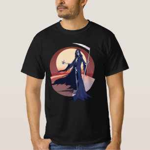 Grim Reaper Design For Hitchhikers T-Shirt