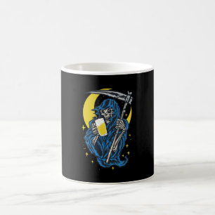 Grim Reaper Drinking Beer Coffee Mug