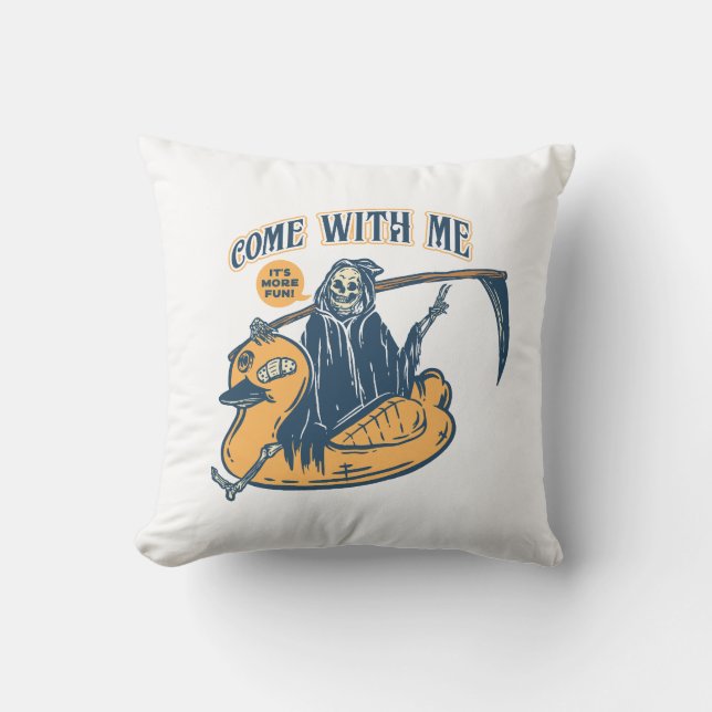 Grim Reaper Duck Pool  Cushion (Front)