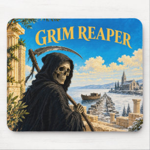Grim Reaper, Gothic Fantasy Monster Mouse Pad