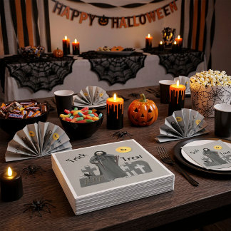 Grim Reaper Graveyard Napkin
